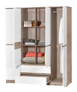 Armoire 4 Portes 2 Tiroirs Santorini