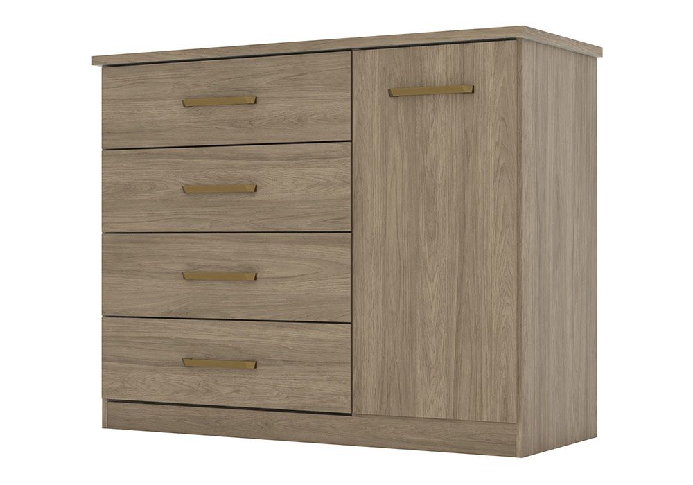 Commode 4 Tiroirs 1 Porte