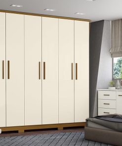 Armoire 6 Portes + 3 Tiroirs Intérieur