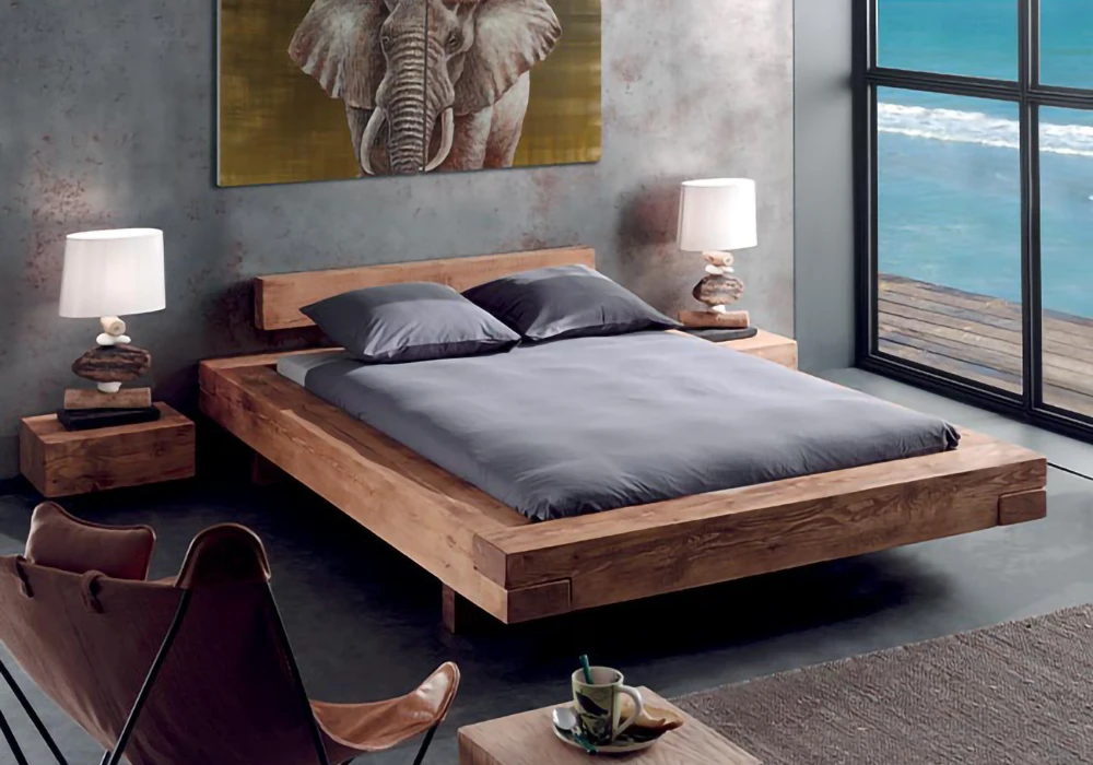 Chevet 1 Tiroir (Collection Poutre) – Image 2