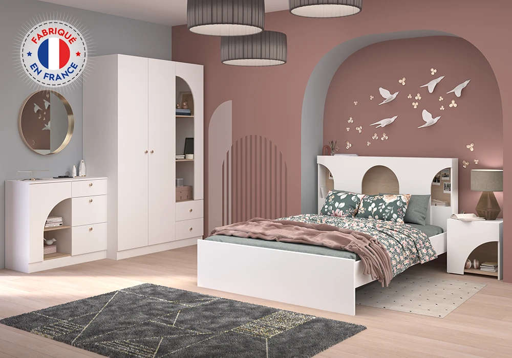 Lit 140x190cm (Chambre à Coucher Adulte Majorque)